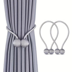 2pcs Magnetic Ball Curtain Tiebacks Curtain Tie Rope Curtain Accessory