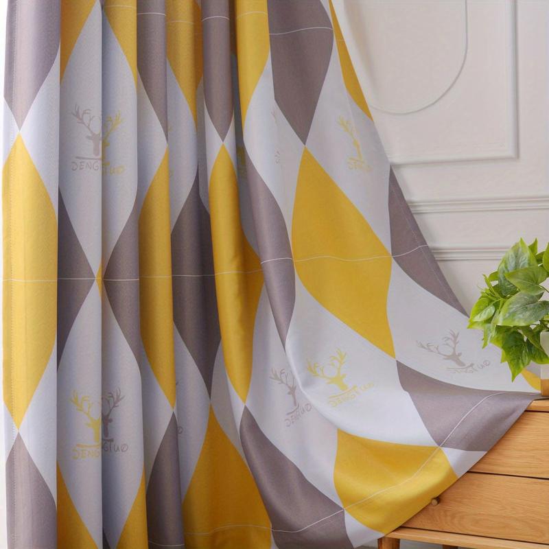 1pc Block Blackout Curtain for Study Room Kitchen Living Room
