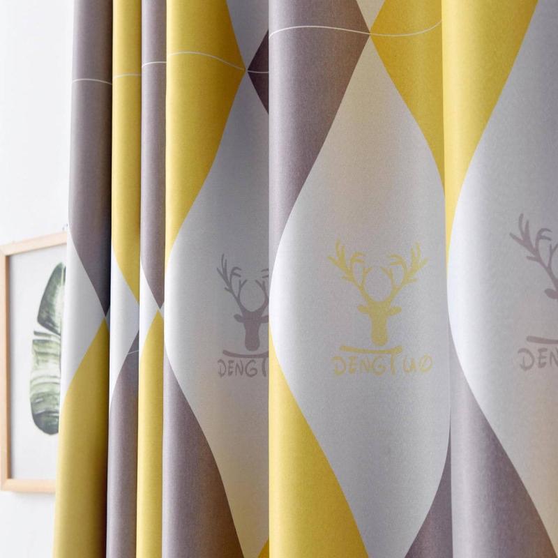 1pc Block Blackout Curtain for Study Room Kitchen Living Room
