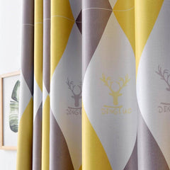 1pc Block Blackout Curtain for Study Room Kitchen Living Room