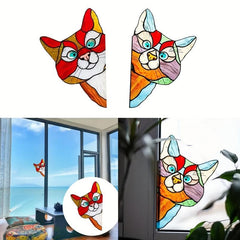 Cat Peeking Glass Window Sticker Self-adhesive Waterproof Window Film