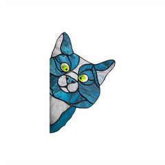 Cat Peeking Glass Window Sticker Self-adhesive Waterproof Window Film