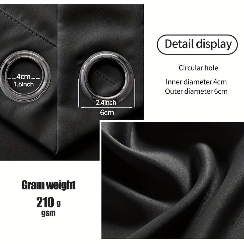 Blackout Curtain Panel Thermal Insulated Room Darkening Light Reducing