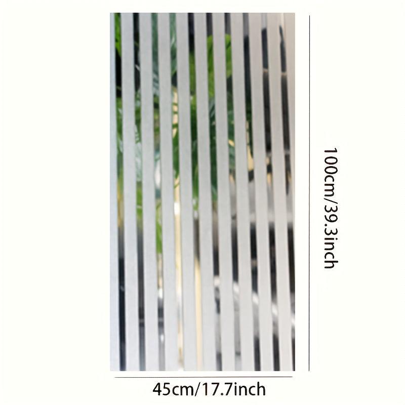 Privacy Window Film Stripe Patterns Self Adhesive Glass Film