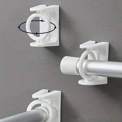 2pcs Rod Holders 360 Degree Rotating Rod Bracket Telescopic Holder