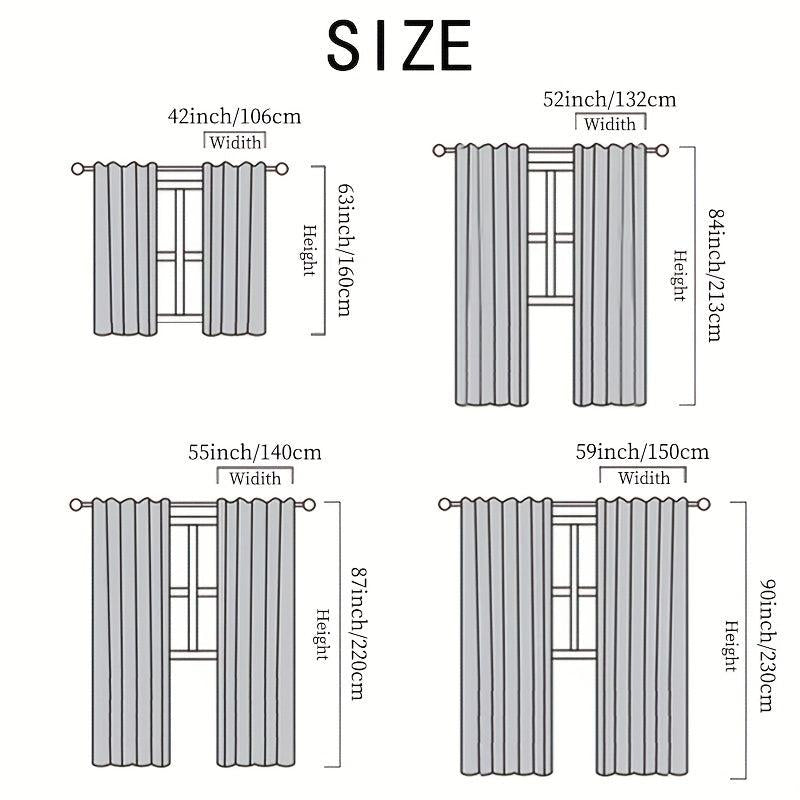 Geometric Print Blackout Curtains - Home Decor