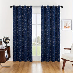 Geometric Print Blackout Curtains - Home Decor