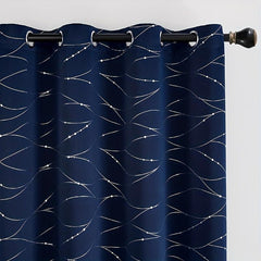 Geometric Print Blackout Curtains - Home Decor