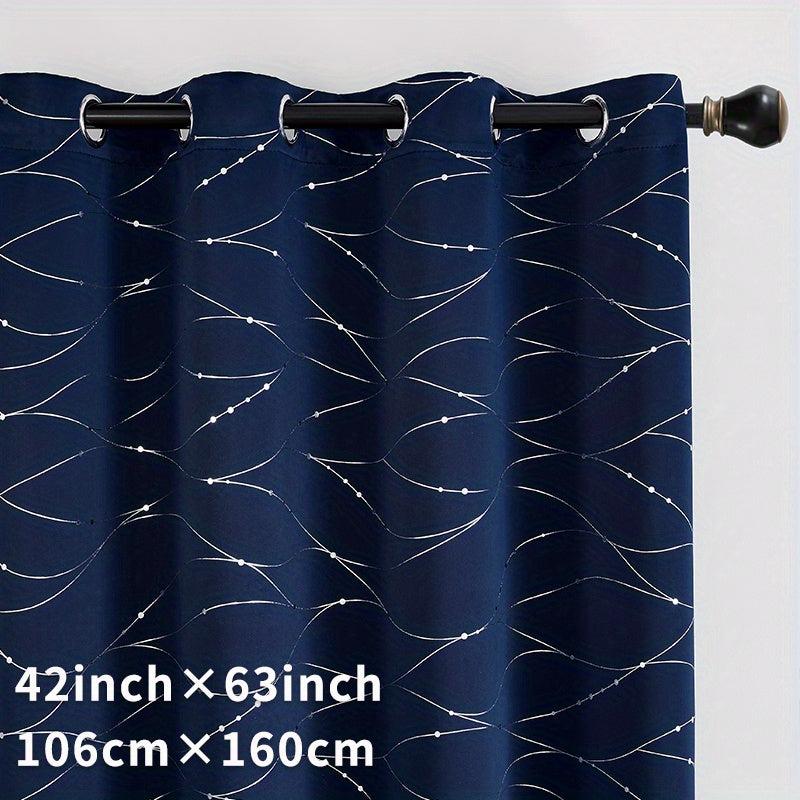 Geometric Print Blackout Curtains - Home Decor