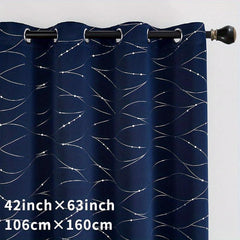 Geometric Print Blackout Curtains - Home Decor