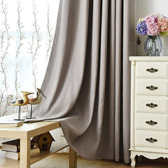 Cotton Linen Blackout Curtain for Home Decor