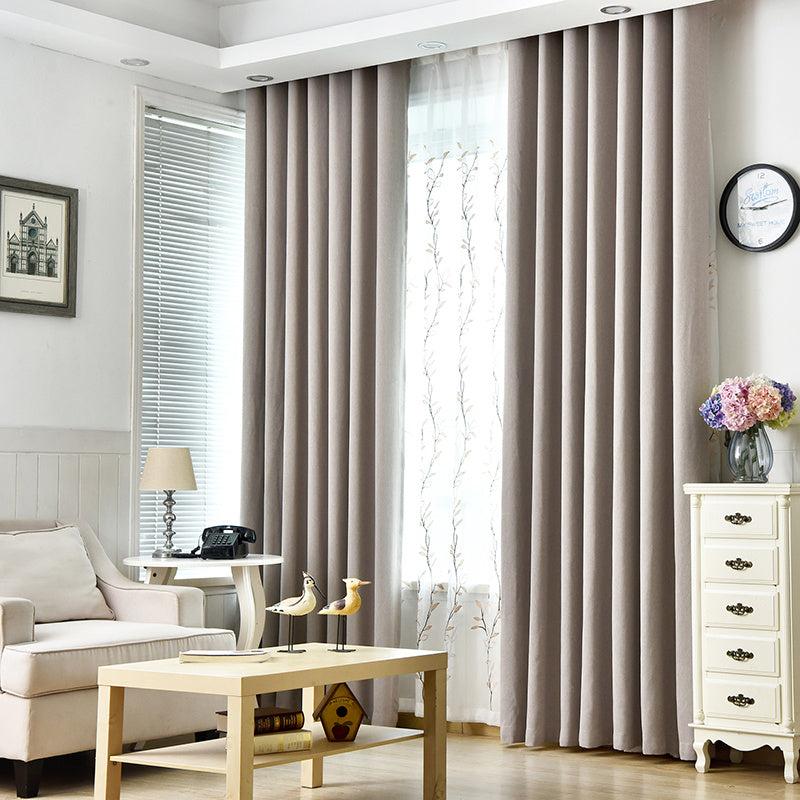 Cotton Linen Blackout Curtain for Home Decor