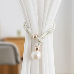 Pearl Curtain Tiebacks Decorative Holders Ropes for Window Drapery