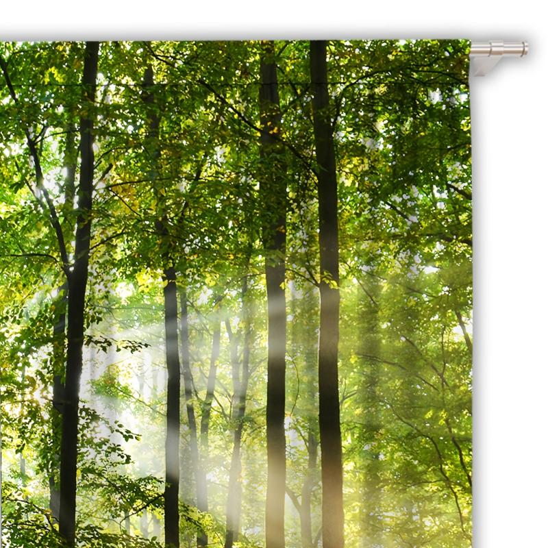 Enchanted Forest Curtains - Sunshine Scene Window Drapes