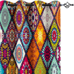 2pcs Bohemian Multifunctional Curtains Eyelet Rod for Home Decor and Privacy