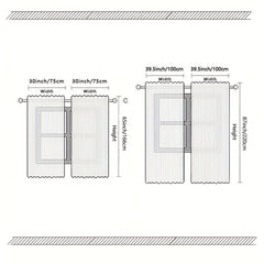 2pcs Bohemian Multifunctional Curtains Eyelet Rod for Home Decor and Privacy