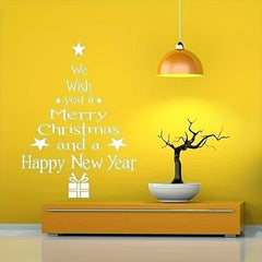 Merry Christmas Tree Window Stickers Vinyl Decal For Home Decor