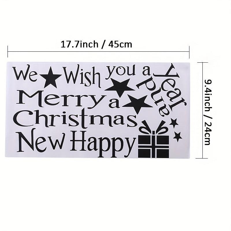 Merry Christmas Tree Window Stickers Vinyl Decal For Home Decor