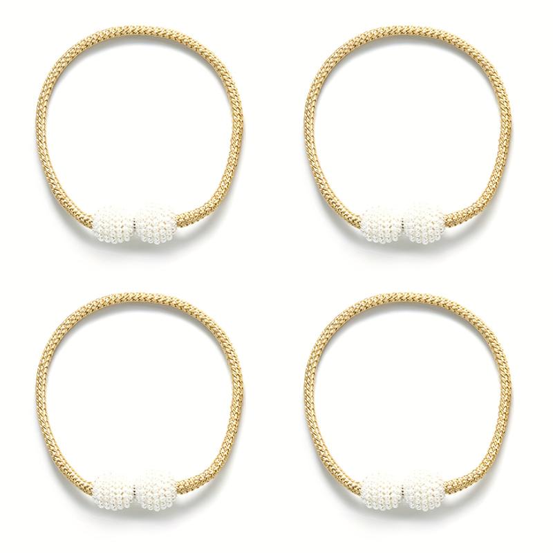 Magnetic Curtain Tiebacks Faux Pearl Ball Decorative Home Curtain Buckle