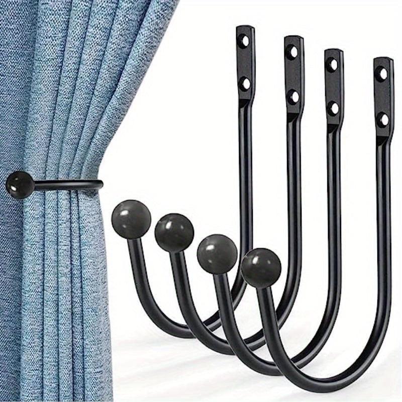 4pcs Curtain Hooks & Retro Style Holdback - Bedroom & Living Room Accessories