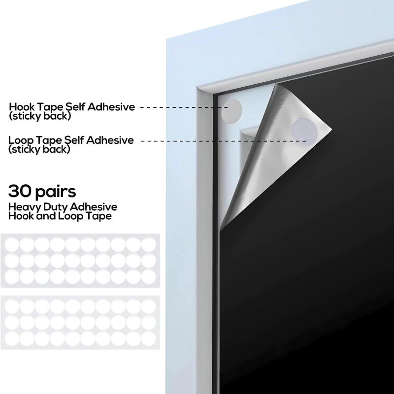 1pc Blackout Curtain Portable Window Shade Room Darkening
