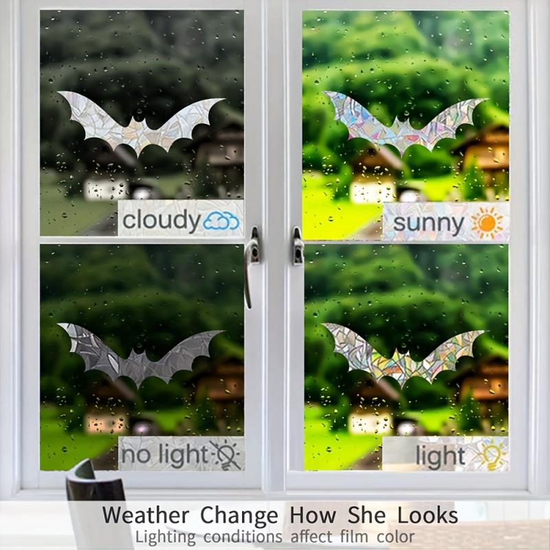 10pcs Bat Sun Catcher Halloween Window Stickers