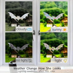10pcs Bat Sun Catcher Halloween Window Stickers