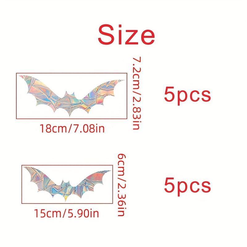 10pcs Bat Sun Catcher Halloween Window Stickers
