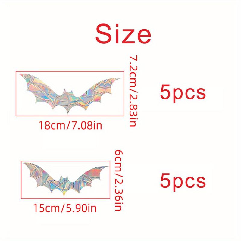 10pcs Bat Sun Catcher Halloween Window Stickers