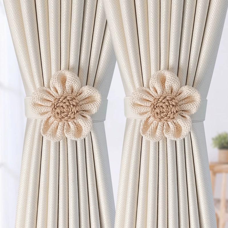 2pcs Flower Curtain Tieback for Room Decor