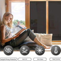 Blackout Privacy Window Film Heat Sun Control Extra Dark Tint Film