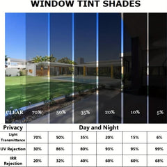 Blackout Privacy Window Film Heat Sun Control Extra Dark Tint Film