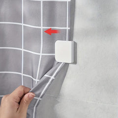 Shower Curtain Fixing Clips Windproof Clip Punch Stick on Shower Curtain 8pcs