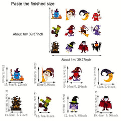 Halloween Static Electrostatic Window Stickers Double-Sided Glass Display