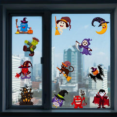 Halloween Static Electrostatic Window Stickers Double-Sided Glass Display