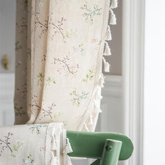 Bohemian Flower Cotton Linen Curtain