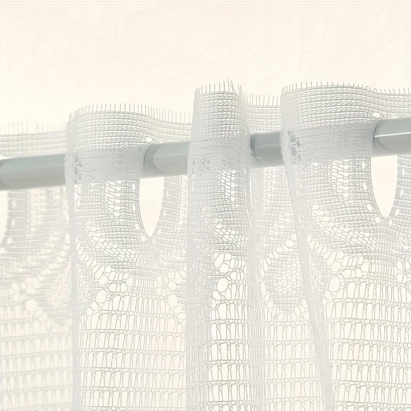 Nordic Fruit Pattern Lace Curtain Valance for Small Window Bathroom