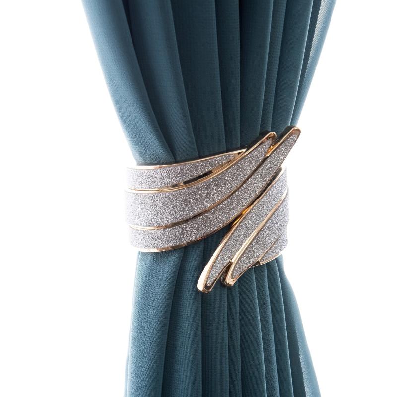 Alloy Window Curtain Tieback Straps With Metal Diamond Model