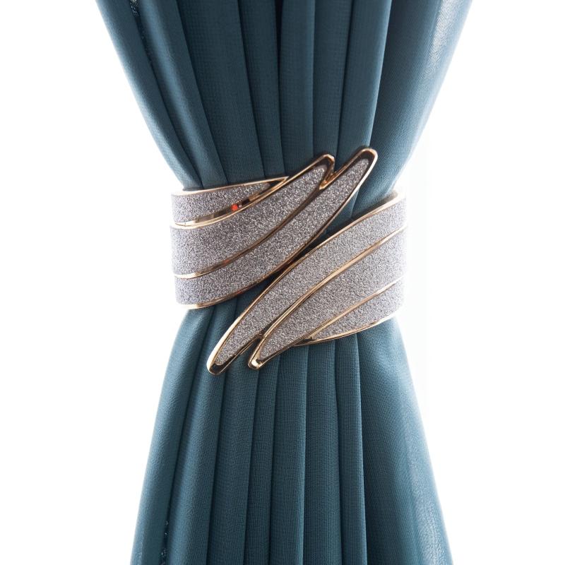 Alloy Window Curtain Tieback Straps With Metal Diamond Model
