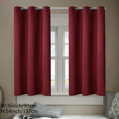 2pcs Insulated Blackout Curtains Noise Reducing Light Blocking Home Decor