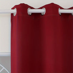 2pcs Insulated Blackout Curtains Noise Reducing Light Blocking Home Decor