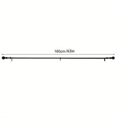 Adjustable Curtain Rod w/ Circular Top 7.62-12.7 cm, 40-238 Windows