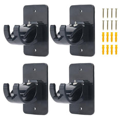 4pcs Adhesive Curtain Pole Brackets for Poles < 40mm, No Drill Curt