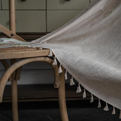Boho Tassel Translucent Curtain for Bedroom Living Room