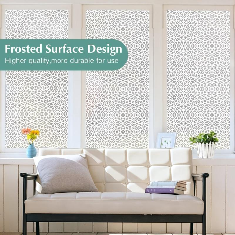 Snowflake Privacy Window Film - Static Cling Vinyl Glass Sticker