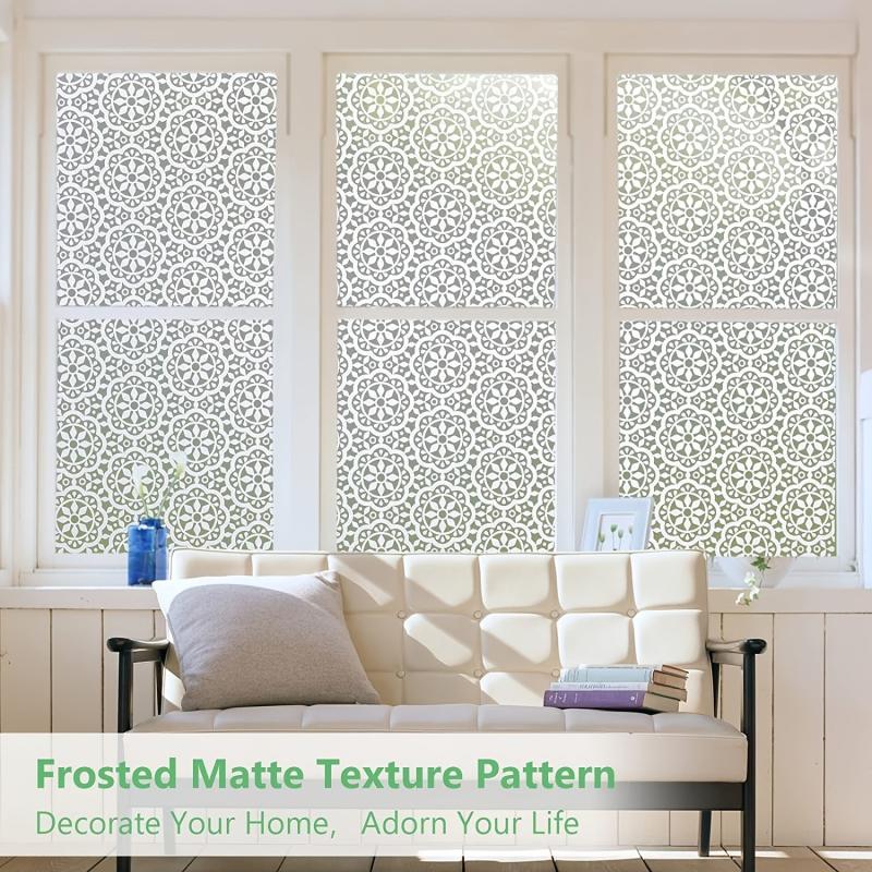 Snowflake Privacy Window Film - Static Cling Vinyl Glass Sticker