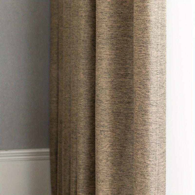 1pc Solid Curtains Grommet Top Curtain for Home Decor