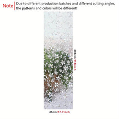 Anti UV Floral Pattern Window Film Privacy Glass Sticker No Glue Cling