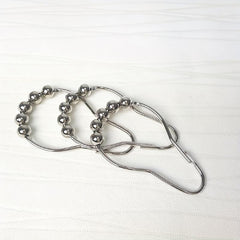 12pcs Stainless Steel Shower Curtain Hooks Rings Bathroom Accessories