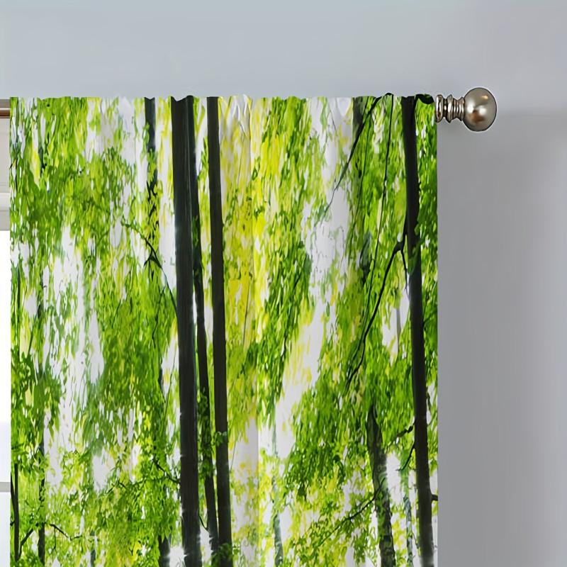 2 Panels Forest Printed Curtain Modern Curtain for Living Room Bedroom